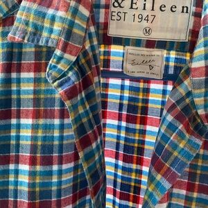 Frank & Eileen Red, Blue & Yellow Flannel Plaid Button Down Shirt